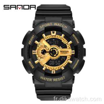 Vente chaude SANDA 299/292 montre authentique couple montre étudiant lever la main lumière montre électronique à la mode étanche